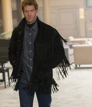  	Jodie Comer Killing Eve Villanelle Fringe Denim Black Jacket