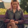  	Maeve Wiley Sex Education Fringe Brown Genuine Leather Jacket