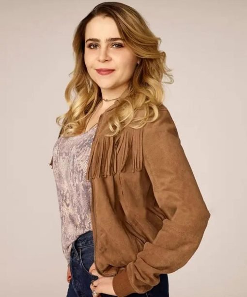 Annie Marks Fringe Good Girls Brown Suede Leather Jacket Annie Marks Fringe Good Girls Brown Suede Leather Jacket