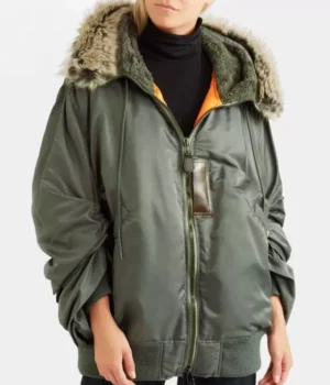  	Love Life Sara Yang Green Parka Hooded Jacket