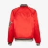  	The Kid Laroi Red Letterman Varsity Bomber Jacket
