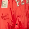  	The Kid Laroi Red Letterman Varsity Bomber Jacket