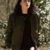  	The Protector Zeynep Erman Green Bomber Jacket