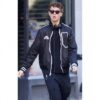  	Ansel Elgort Baby Driver Black Bomber Letterman Jacket