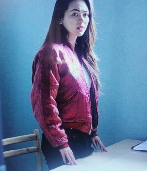  	Jessica Henwick Iron Fist Colleen Wing Red Bomber Jacket