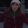 Five Feet Apart Stella Maroon Hooded Collar Jacket Five Feet Apart Stella Maroon Hooded Collar Jacket