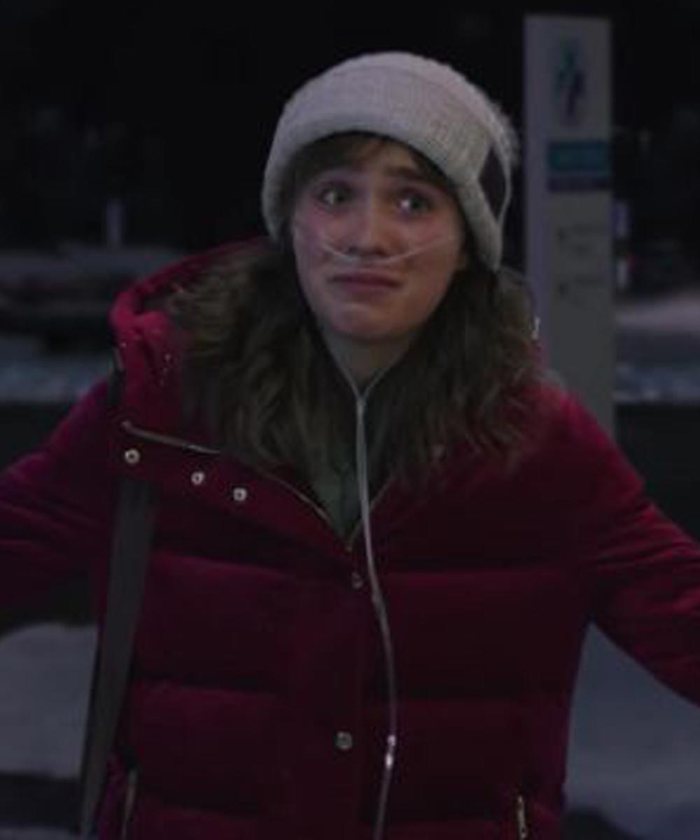 Five Feet Apart Stella Maroon Hooded Collar Jacket Five Feet Apart Stella Maroon Hooded Collar Jacket