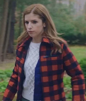  	Love Life Darby Carter Red Wool Plaid Jacket