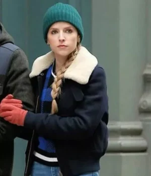  	Love Life S01 EP09 Darby Carter Blue Bomber Jacket