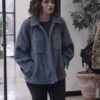  	Joey King The In Between Grey Wool Jacket