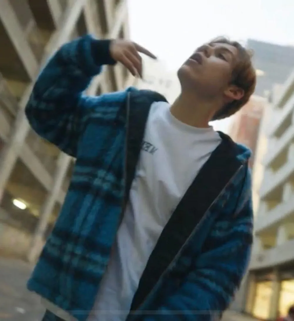 The Kid Laroi Always Do Overshirt Blue Flannel Jacket The Kid Laroi Always Do Overshirt Blue Flannel Jacket