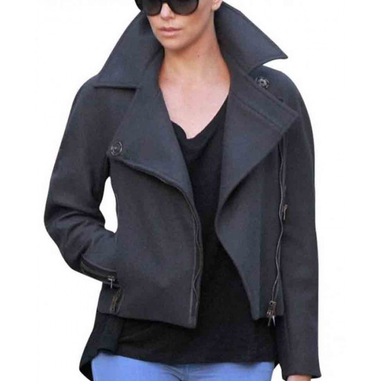 Mad Max Fury Road Charlize Theron Black Wool Jacket Mad Max Fury Road Charlize Theron Black Wool Jacket