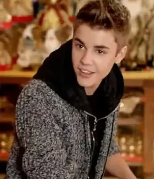  	Justin Bieber All I Want For Christmas Is You Grey and Black Jacket