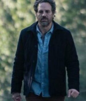  	Mark Ruffalo The Adam Project Blue Wool Jacket