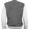  	Mens School Style Grey and White Letterman Jacket