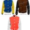  	Mens College Style Wool Varsity Letterman Bomber Jacket