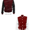  	Mens College Style Wool Varsity Letterman Bomber Jacket