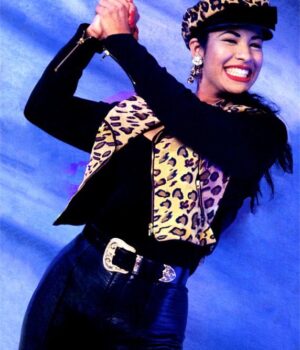  	Singer Selena Quintanilla Leopard Cheetah Print Jacket