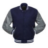 	Rim of the World Alex High School Blue Bomber Leather Jacket