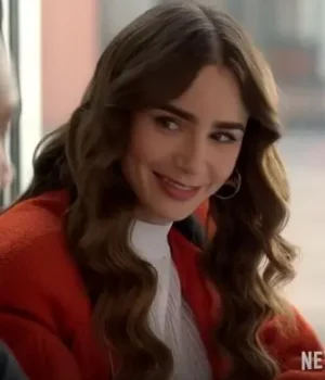  	Lily Collins Emily In Paris S02 Orange Jacket