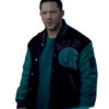  	Tom Hardy Venom 2 Eddie Brock Blue Bomber Jacket