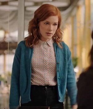  	Jane Levy Zoey’s Extraordinary Playlist Blue Wool Jacket