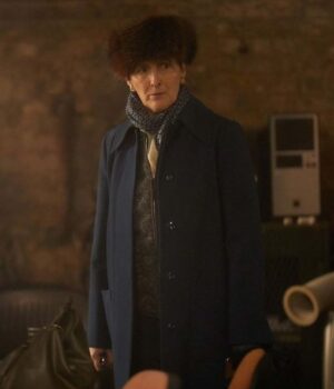  	Carolyn Martens Killing Eve Fiona Shaw Blue Coat