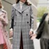  	Liza Miller Younger Season 07 Grey Checked Coat