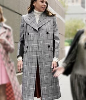 	Liza Miller Younger Season 07 Grey Checked Coat