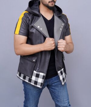 Kingdom Hearts 3 Riku Leather Half Sleeves Jacket