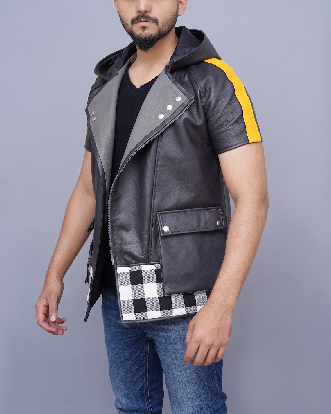 Kingdom Hearts 3 Riku Leather Half Sleeves Jacket Kingdom Hearts 3 Riku Leather Half Sleeves Jacket