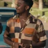  	Bel-Air Jordan L. Jones Brown Patchwork Print Shirt