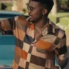  	Bel-Air Jordan L. Jones Brown Patchwork Print Shirt