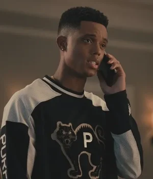  	Bel-Air S02 Will Smith Black Cat Embroidered Shirt