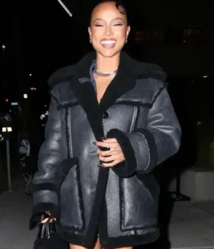  	Bel Air S02 Karrueche Tran Aviator Leather Jacket