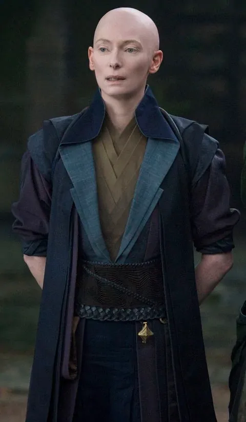 Tilda Swinton Doctor Strange Black Cotton Long Coat Tilda Swinton Doctor Strange Black Cotton Long Coat