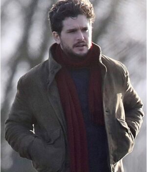  	The Eternals Kit Harington Brown Suede Leather Jacket