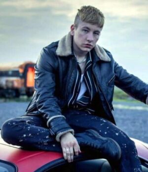  	The Eternals Druig Black Leather Fur Collar Jacket