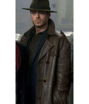  	Richard Madden Eternals Ikaris Brown Leather Trench Coat