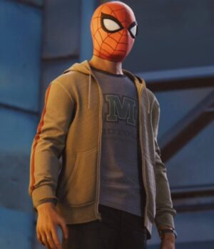  	Video Game Spider-Man Miles Morales Grey Hoodie