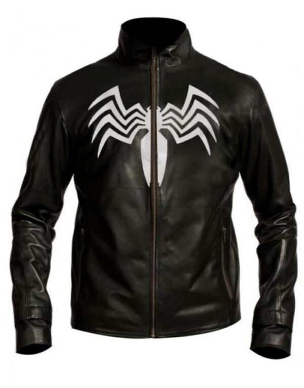 Spiderman 3 Venom Black Leather Jacket Spiderman 3 Venom Black Leather Jacket