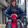  	Spiderman No Way Home Drug Dealer Blue Bomber Jacket