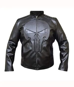  	The Punisher Jon Bernthal Skull Leather Jacket