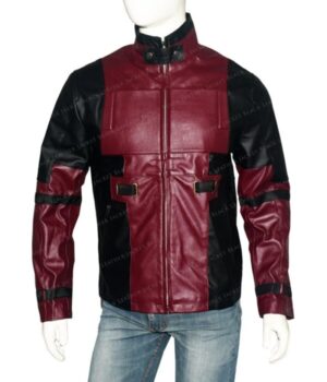  	Deadpool Ryan Reynolds Leather Red Jacket