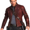  	Guardians of the Galaxy 2 Chris Pratt Maroon Leather Jacket