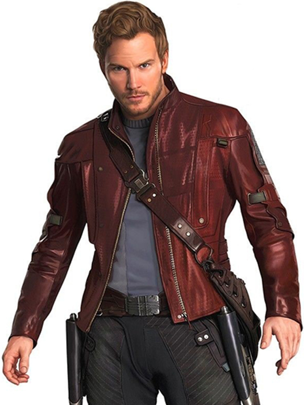 Guardians of the Galaxy 2 Chris Pratt Maroon Leather Jacket Guardians of the Galaxy 2 Chris Pratt Maroon Leather Jacket
