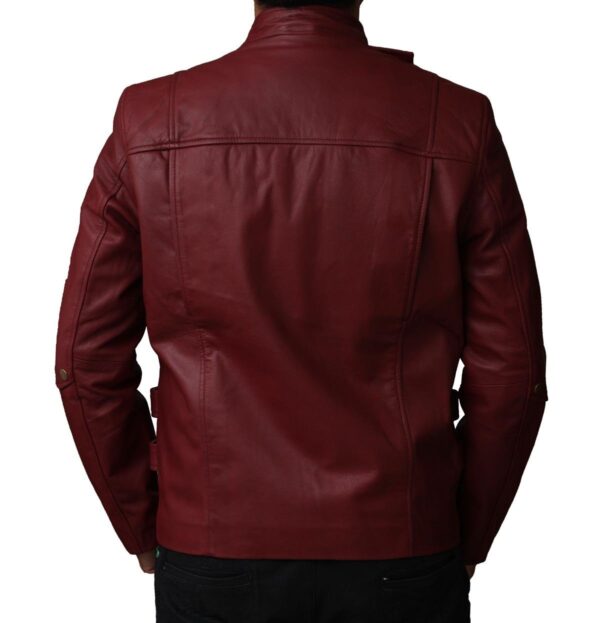 Guardians of the Galaxy 2 Chris Pratt Maroon Leather Jacket Guardians of the Galaxy 2 Chris Pratt Maroon Leather Jacket
