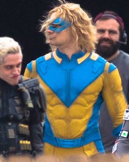 The Suicide Squad 2 Javelin Yellow and Blue Leather Costume Jacket The Suicide Squad 2 Javelin Yellow and Blue Leather Costume Jacket