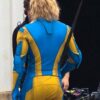 The Suicide Squad 2 Javelin Yellow and Blue Leather Costume Jacket The Suicide Squad 2 Javelin Yellow and Blue Leather Costume Jacket