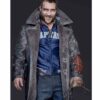  	Suicide Squad Jai Courtney Black Leather Shearling Coat